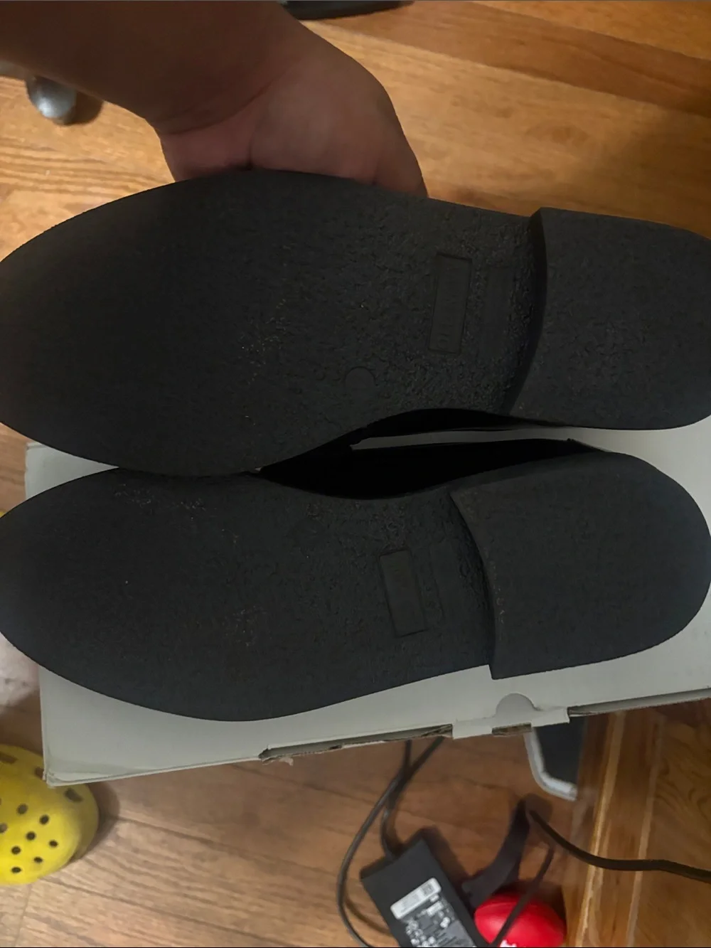 Old Navy Black Patent Leather Slip-On Penny Loafers